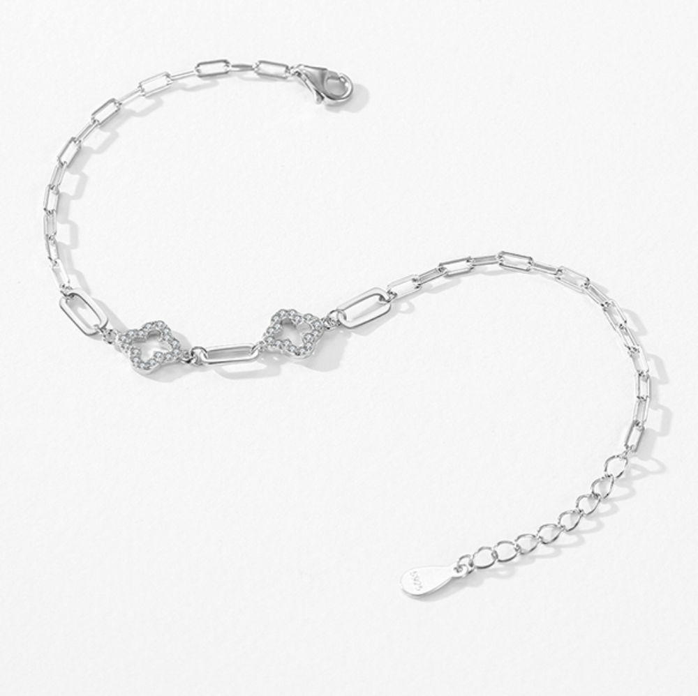 Sterling silver diamond bracelet - Picture 4 of 4